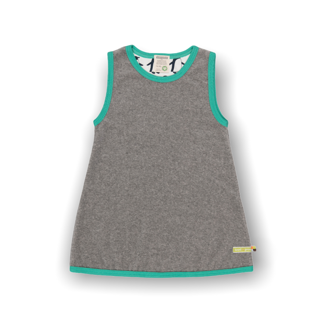 Loud + Proud Kleid Nicki grau Sale GOTS nachhaltige KInderbekleidung Baumwolle